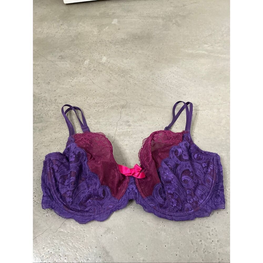 Chantelle Lace 3 Part Cup Bra | Purple in 36DDD